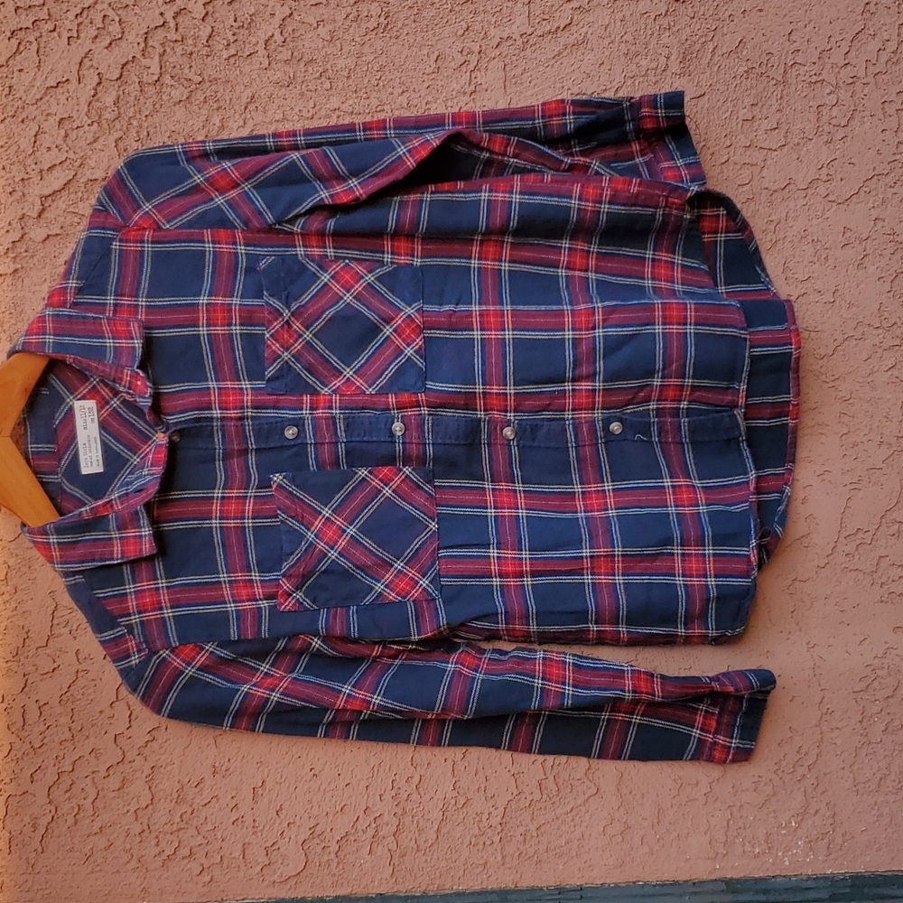 Zara Girls Plaid Long Sleeves Shirt Size 11/12